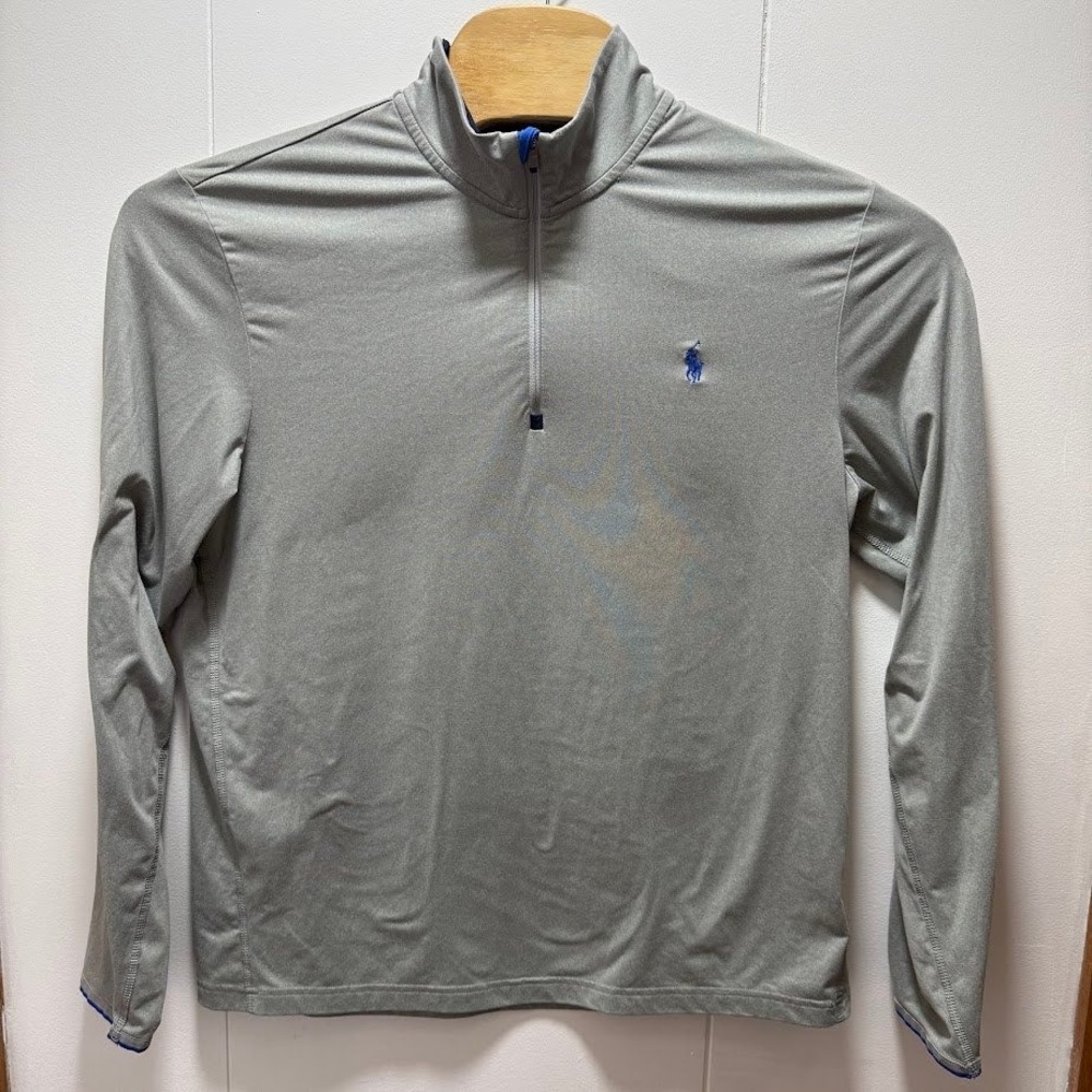 Polo‎ Golf Ralph Lauren Mens Gray 1/4 Zip Pullover Performance Large